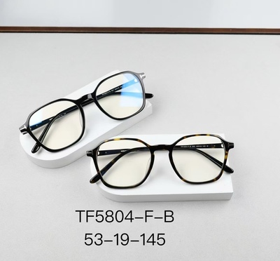 TF眼镜框TF5804-F-B全框眼镜架男女商务板材近视眼镜防蓝光配度数