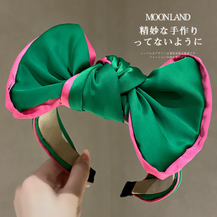 显脸小发箍女2026新款 高级感大蝴蝶结宽边头箍发卡发捆 多巴胺韩版