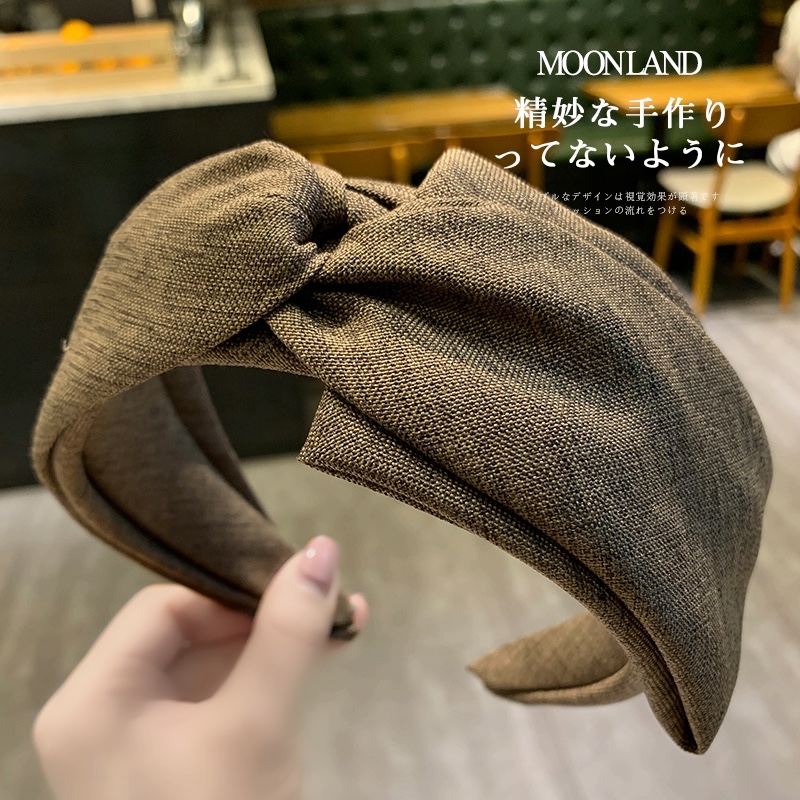 颅顶显脸小发箍韩国气质交叉宽边