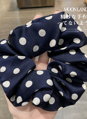 新款韩国波点缎面大肠发圈发绳女