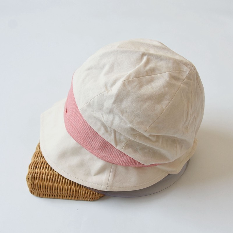 外贸日单女士春夏新款时尚百搭休闲棉麻渔夫帽遮阳防晒透气鸭舌帽