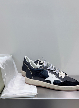 黑色星星做旧板鞋男女同款休闲百搭脏脏鞋内增高3cm情侣款厚底6s