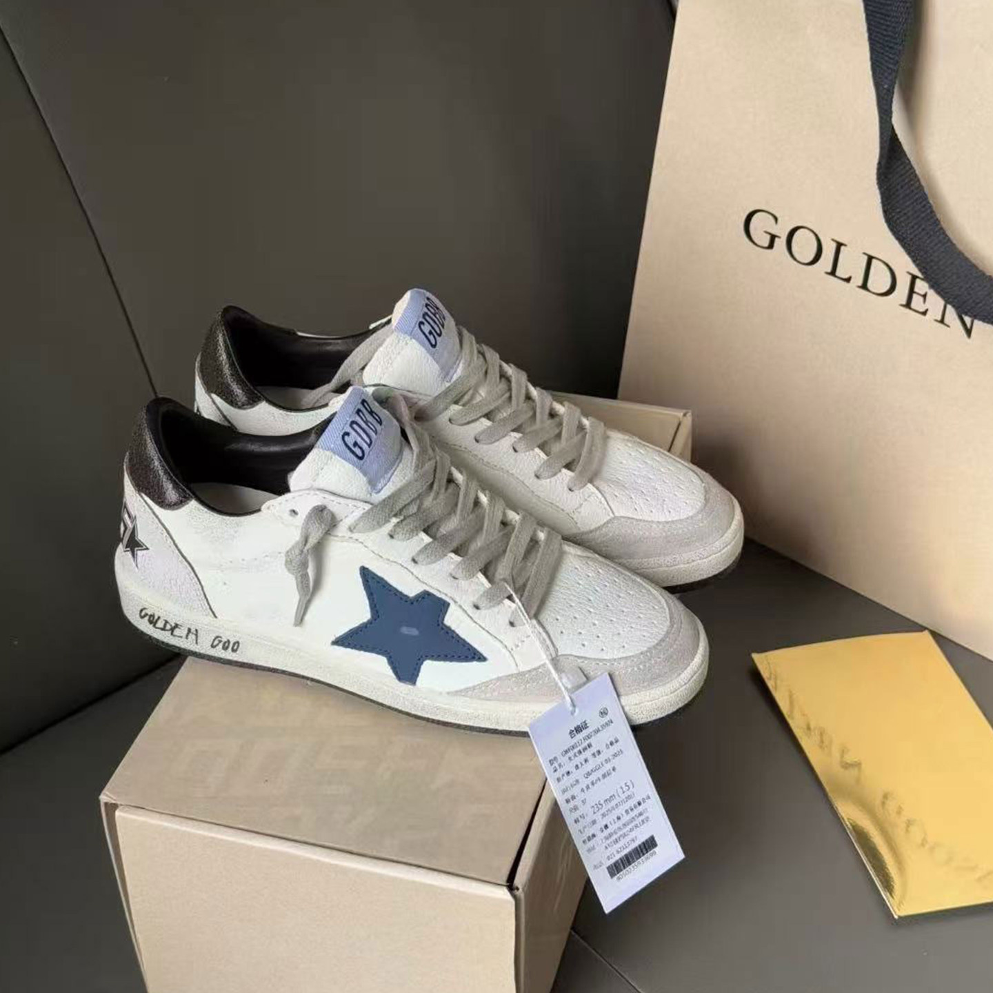 Niche 星星厚底板鞋女复古设计感真皮增高休闲鞋松弛感穿搭