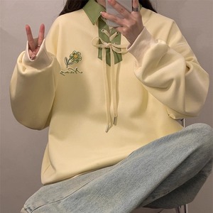 XZ413HW231.P55_25秋装新款宽松潮流休闲时尚男女同款POLO衫卫衣,长T恤穿搭裙子图片