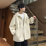 XZ413-HW256-P75-2024秋季新款休闲百搭时尚男女连帽夹克冲锋衣，男装夹克，星座413（原星座105C）