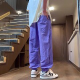 XZ413HK01-P48-2025春装新款休闲时尚裤脚拉链高级感痞帅气束脚裤，男装休闲裤，星座413（原星座105C）