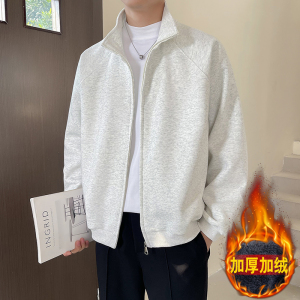 XZ413HW666-P68-2026冬季加绒加厚立领夹克外套休闲男女同款卫衣图片