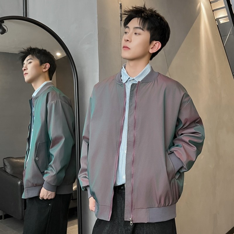XZ413-HW152-P65-2026春季新款渐变色休闲时尚青少年立领夹克外套，男装夹克，星座413（原星座105C）