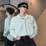 XZ413-HW160-P40-2026春季长袖条纹男女青少年百搭休闲衬衫，男装衬衫，星座413（原星座105C）