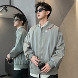 XZ413-HW153-P70-2026春季新款渐变色绣花百搭青少年立领夹克外套，男装夹克，星座413（原星座105C）