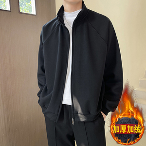 XZ413HW666-P68-2026冬季加绒加厚立领夹克外套休闲男女同款卫衣图片