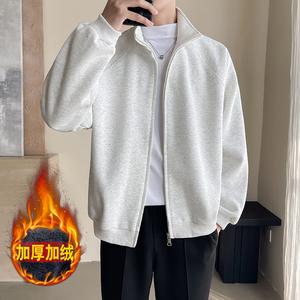 XZ413HW666-P68-2026冬季加绒加厚立领夹克外套休闲男女同款卫衣图片
