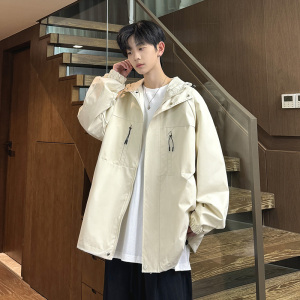 XZ413-HW256-P75-2024秋季新款休闲百搭时尚男女连帽夹克冲锋衣图片