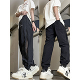 XZ413HK01-P48-2025秋季新款休闲时尚裤脚拉链高级感束脚裤现货，男装休闲裤，星座413（原星座105C）