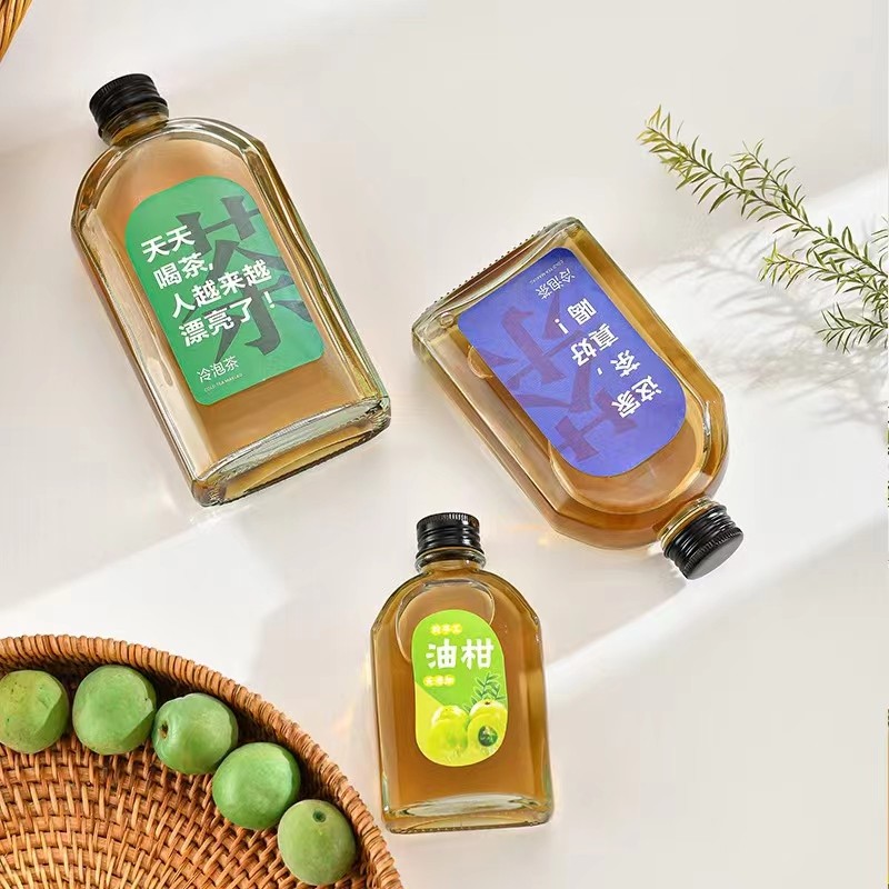 新款冷萃咖啡果汁饮料瓶小酒瓶自酿果酒瓶网红奶茶冷泡茶密封罐