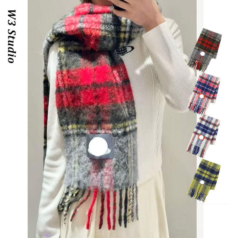 高品质土星新款撞色拼接围巾披肩