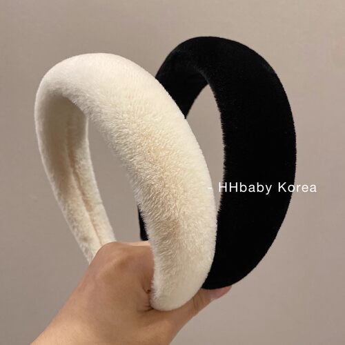 高级感发饰仿兔毛海绵秋冬头箍