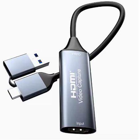 视频采集卡录制器TYPE-C+USB接口输出游戏和抖音直播