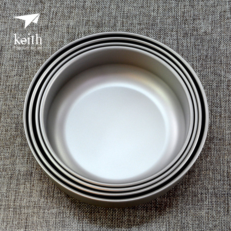 铠斯便携餐具碗钛碗keith野餐餐具纯钛饭碗钛合金户外碗露营饭盒