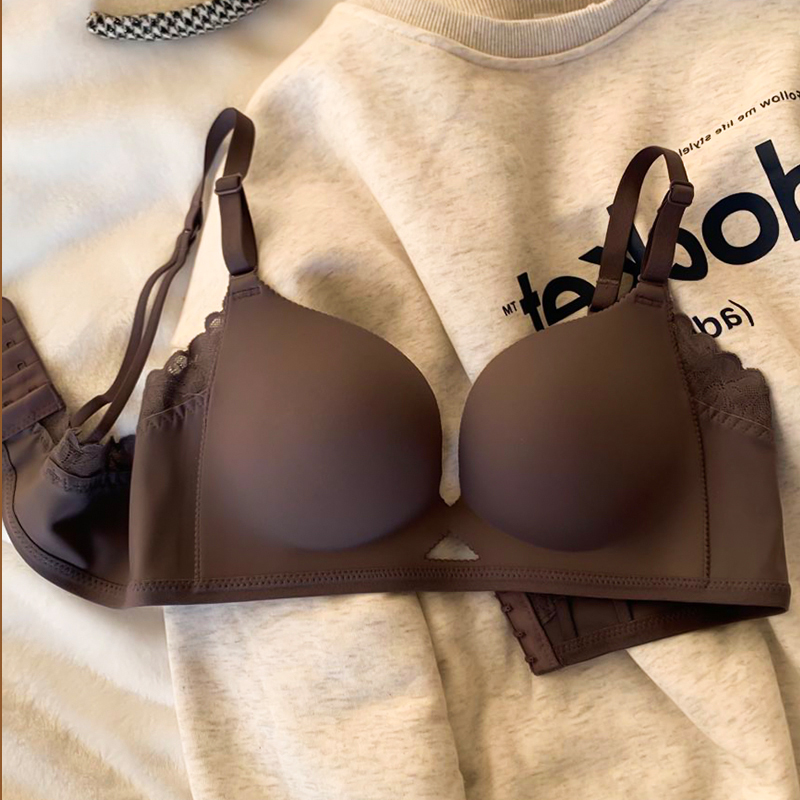 日本木棉文胸套装无痕聚拢调整型