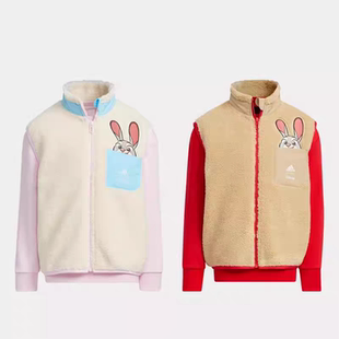 Adidas × Disney 疯狂动物城联名 小童二合一马甲卫衣套装IB7753