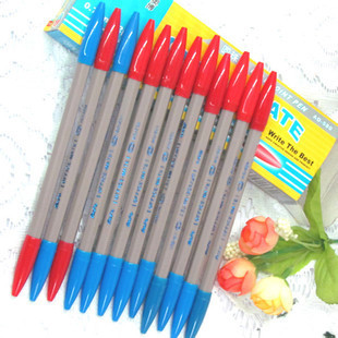 奥博AO-580双色圆珠笔 0.7mm红色和蓝色 记录笔记账笔 奥博双头笔