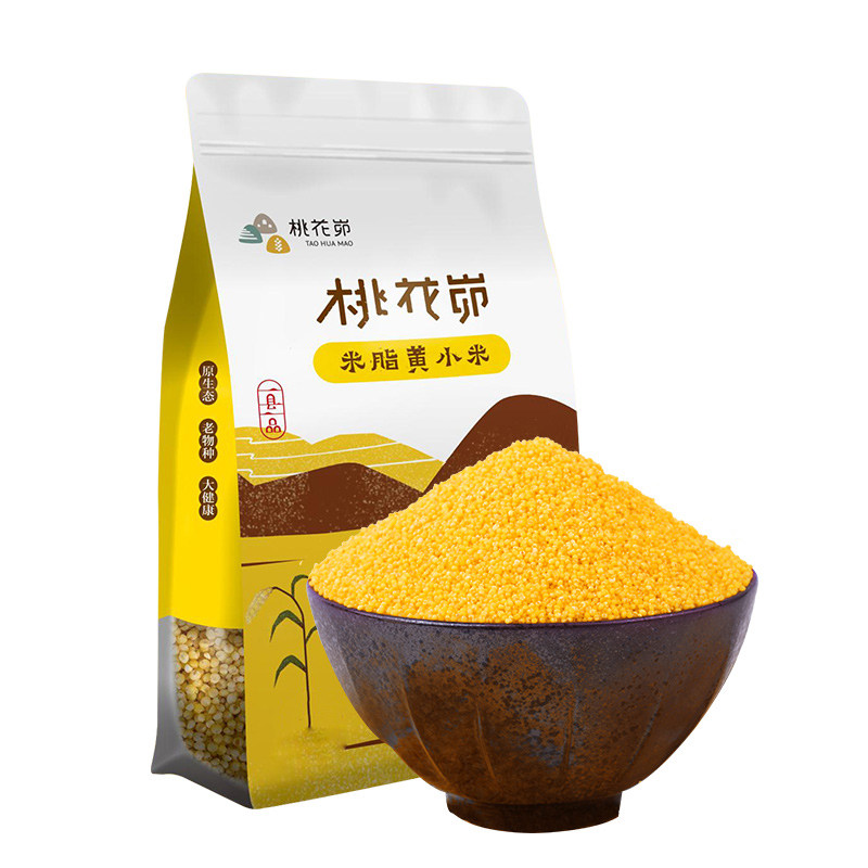 桃花峁米脂黄小米小袋装养胃早餐粥新米五谷杂粮陕西特产家庭版