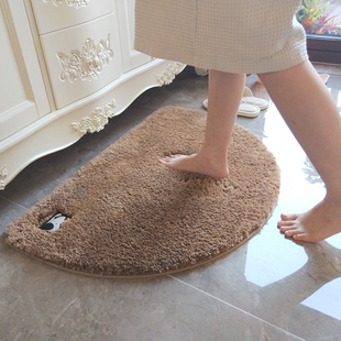 馨采咖啡色卧室地垫入户门垫卫生间脚垫浴室地毯家用吸水垫子机洗