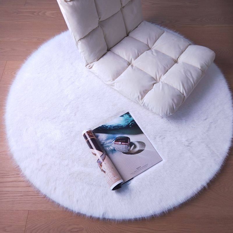 纯白色仿狐狸毛长毛绒休闲卧室床边地毯电脑椅垫梳妆椅垫衣帽间毯,居家布艺,床边毯,淘宝优惠券,粉丝福利购,淘宝优惠卷