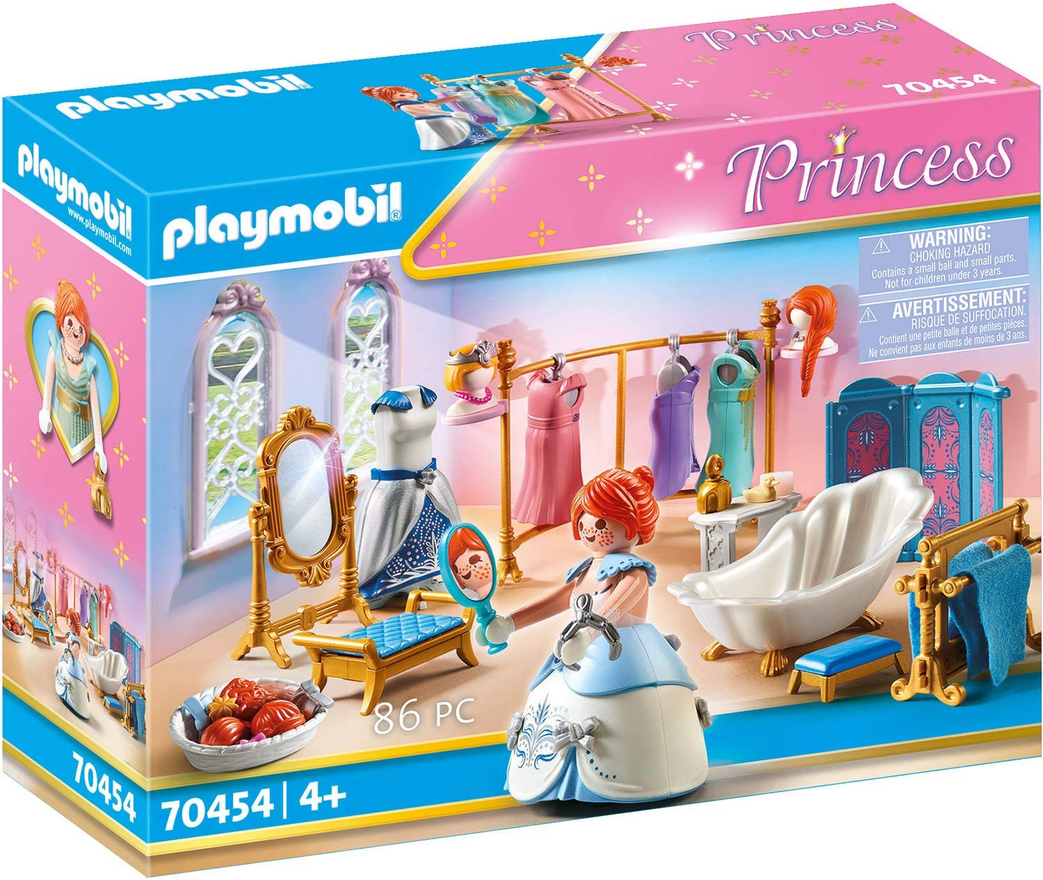 playmobil摩比世界70454更衣室公主城堡房间配件系列女孩玩具礼物