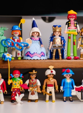 playmobil摩比世界70298明盒人偶71034宇航员飞行员双辫小丑女神