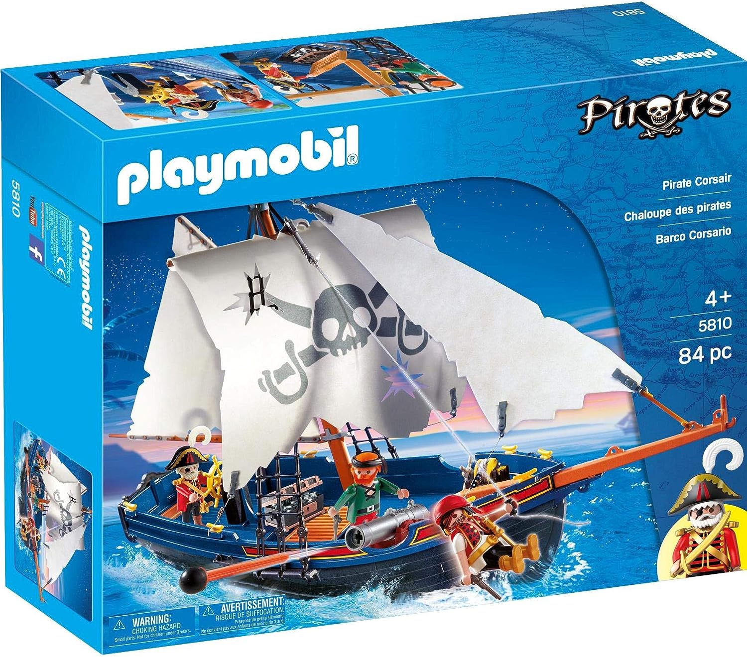 【授权经销商】playmobil摩比世界5810海盗船男孩生日礼物包邮-封面