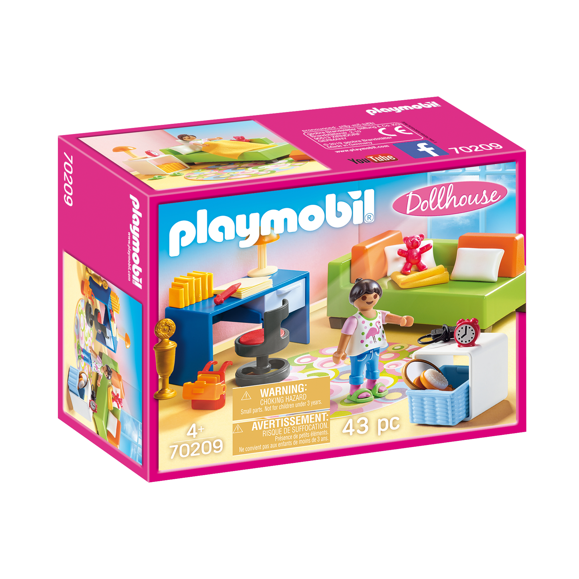playmobil摩比世界70209 公主房青少年房间过家家玩具人偶娃娃房