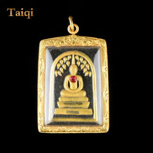 藏式 包邮 吊坠 瓦拉康2558菩提叶崇迪佛送礼 泰国佛牌正品