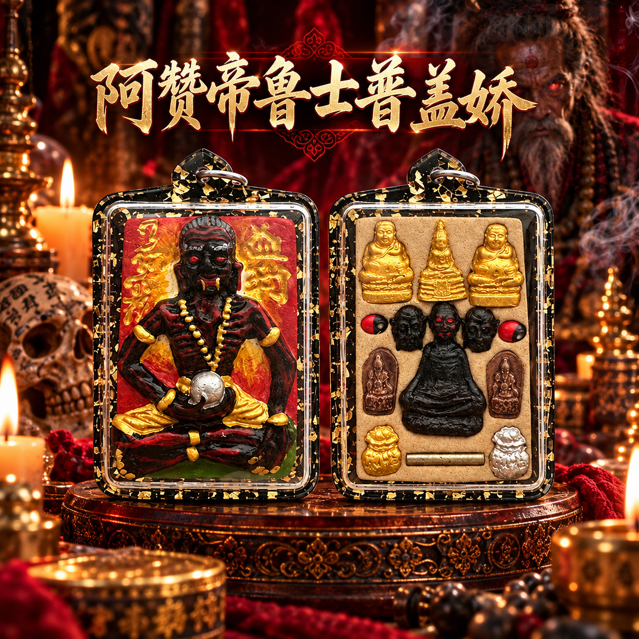 泰国佛牌 阿赞帝 大富豪 大富翁爷爷 虎头鲁士 普该娇 项链吊坠