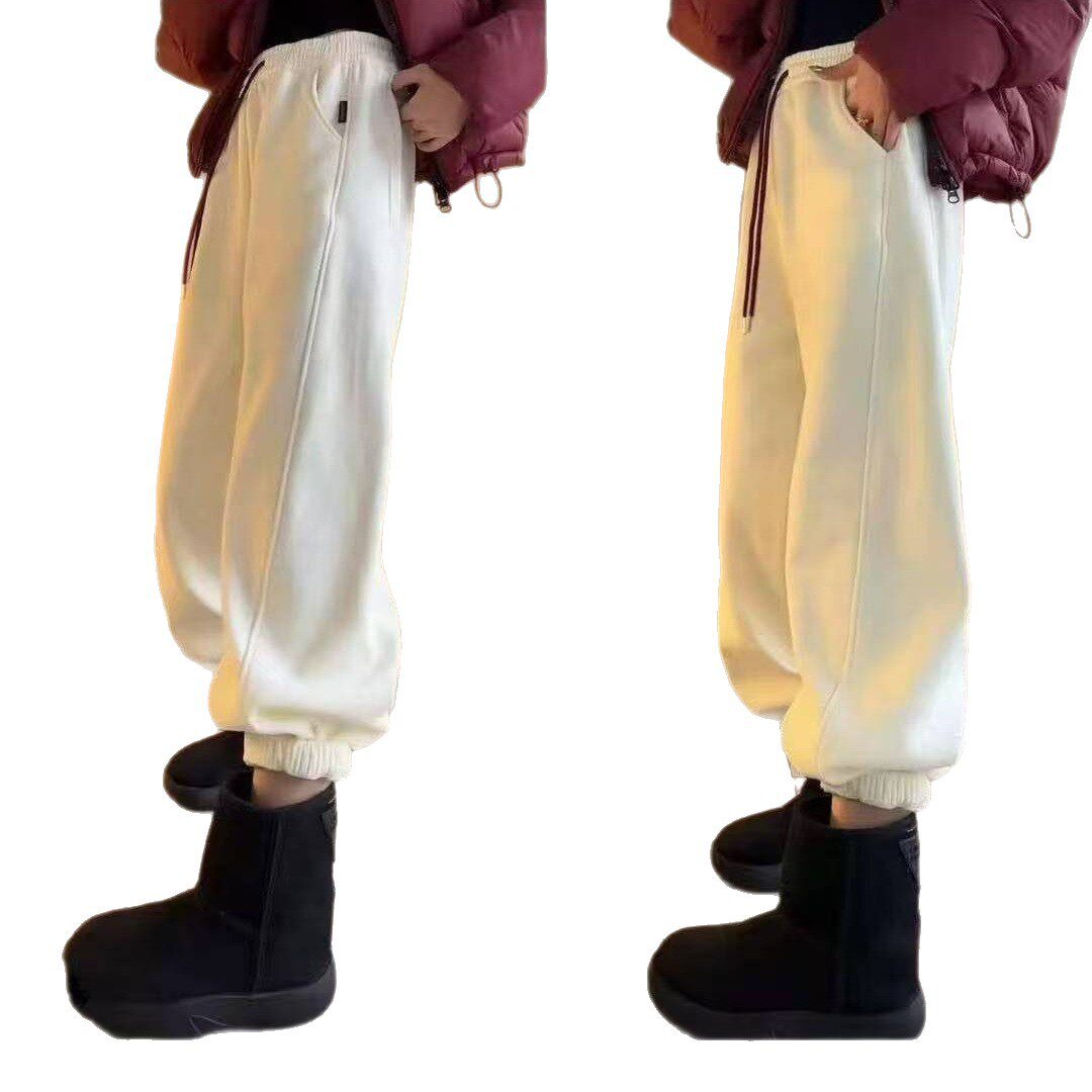 26年春款休闲裤女宽松休闲松紧腰裤子卫裤新款学院风韩版裤子亲肤