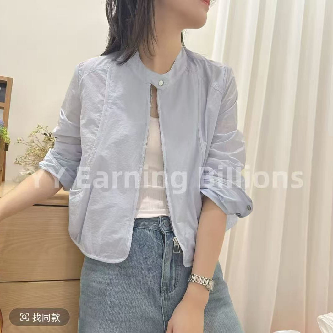 2026年夏款外套女长袖防晒衣夹克新款宽松休闲学院风外套薄款上衣