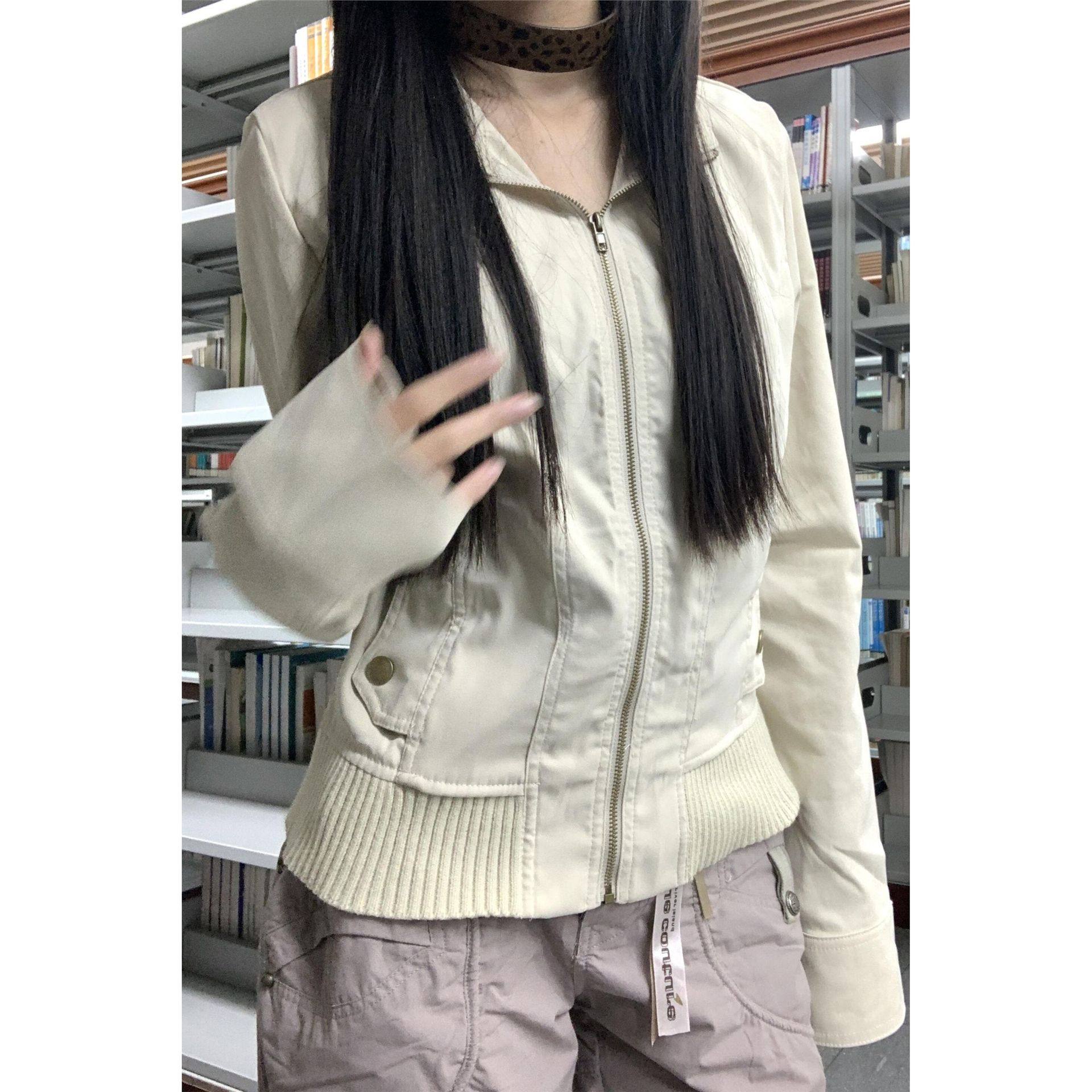 短款工装夹克女薄款立领修身显瘦春秋中性外套小众宽松休闲上衣,运动服/休闲服装,棒球服,淘宝优惠券,粉丝福利购,淘宝优惠卷