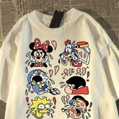 短袖 宽松大码 五分学生学生新款 t恤潮牌男款 体恤半袖 青少年ins