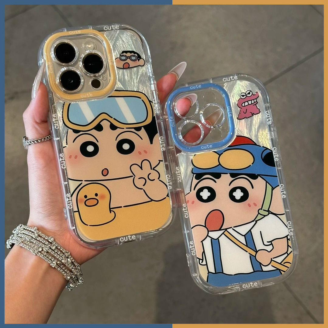 蜡笔小新狐尾适用iphone16promax苹果141311手机壳华为Mate60P5040P30红米荣耀9小米OPPO一加2保护套pura70