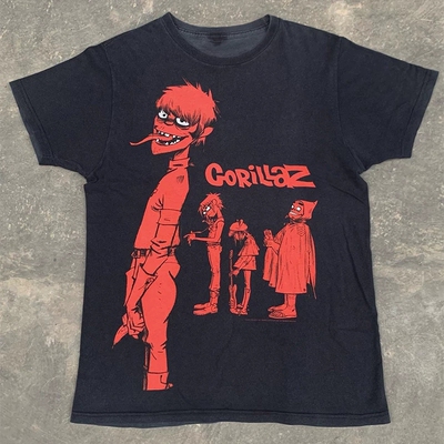 Gorillaz复古嘻哈纯棉短袖T恤