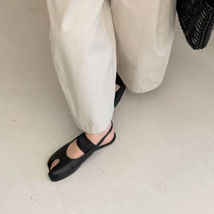 镂空露趾后绊带罗马鞋 鱼嘴苹果头凉鞋 新款 widelia陈魅儿2026春季