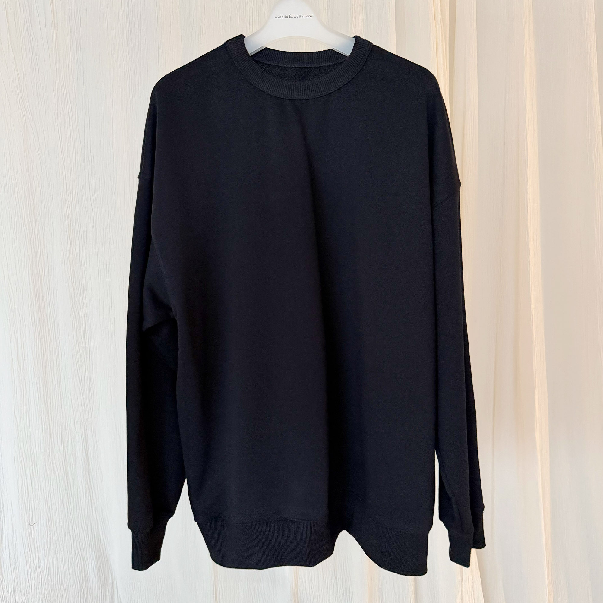 widelia陈魅儿2026春季新款 高级感百搭圆领长袖运动风纯色女卫衣