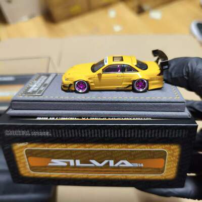 HEC北展限定 全新mortal日产s14改装限定尼桑64合金汽车模型1:64