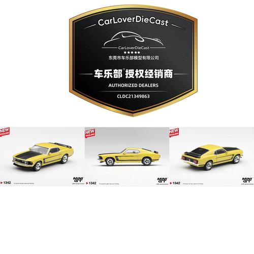 MINIGT 1342 福特Mustang Boss 302 196初代野马1:64合金汽车模型