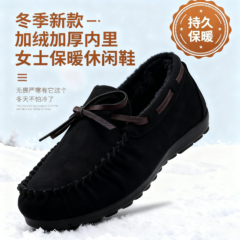 步源轩新款女士豆豆鞋