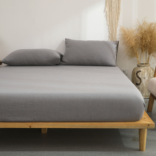 纯棉60支全棉水洗棉床笠单件1.2 1.5米1.8m床罩席梦思保护套定做