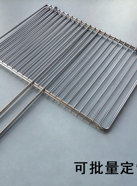 加粗竖条烤鱼夹子烧烤拍子不锈钢家用商用网架夹板帘子工具大小号