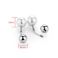 袖扣女螺旋珍珠可拧开拆卸简约cufflinks法式袖口一字防走光袖钉