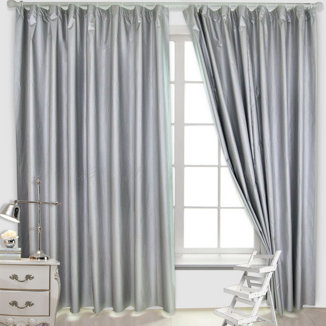 全遮光纯色隔热成品窗帘布定制